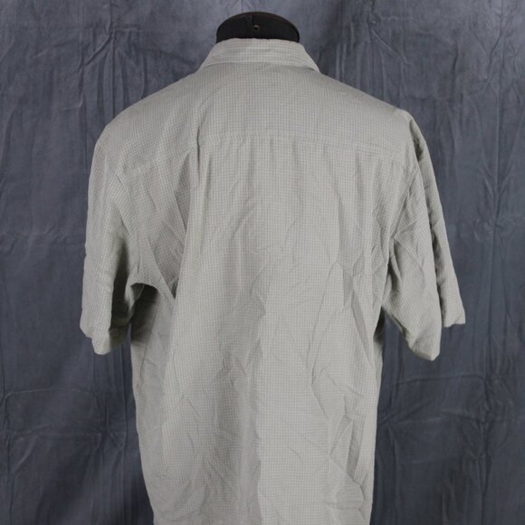 Vintage Button Down Shirt - Quicksilver Green Checker Pattern - Men's XL - Picture 6 of 8